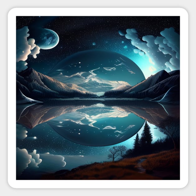 Moonlit Wonderland Sticker by D3monic